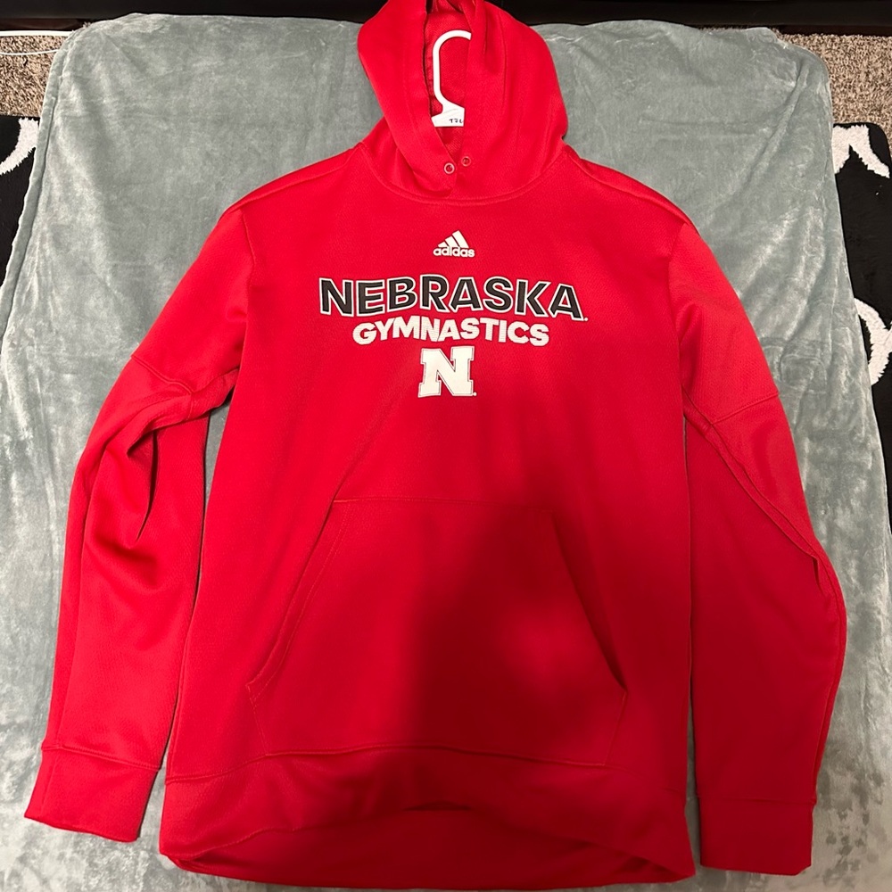 Adidas Red Nebraska Gymnastics Hoodie